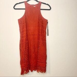 Lover + friends high neck raceback dress lace xs